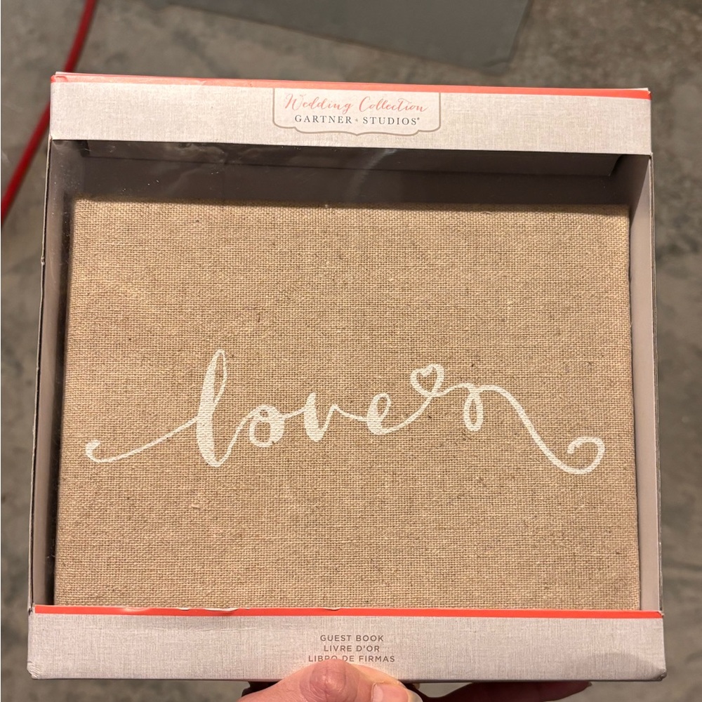 New in box Gartner Studios Gold Guest Book